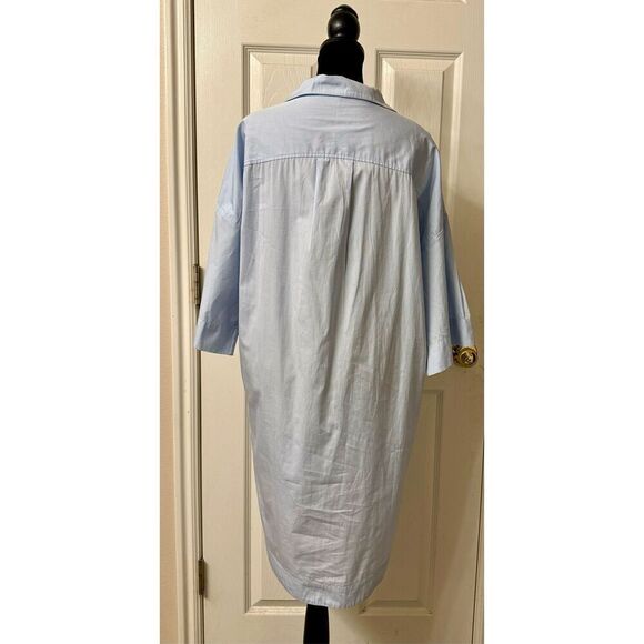 Frame Ciel Collared  Deep V-Neck Oversized Wide Sleeve Lindsay Resort Dress S - Picture 2 of 9